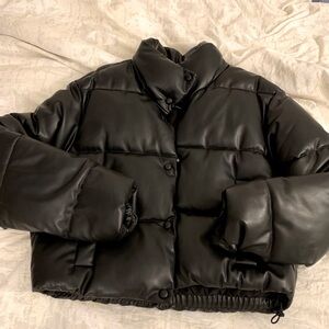 BRAND NEW never worn Zara faux leather bomber jacket